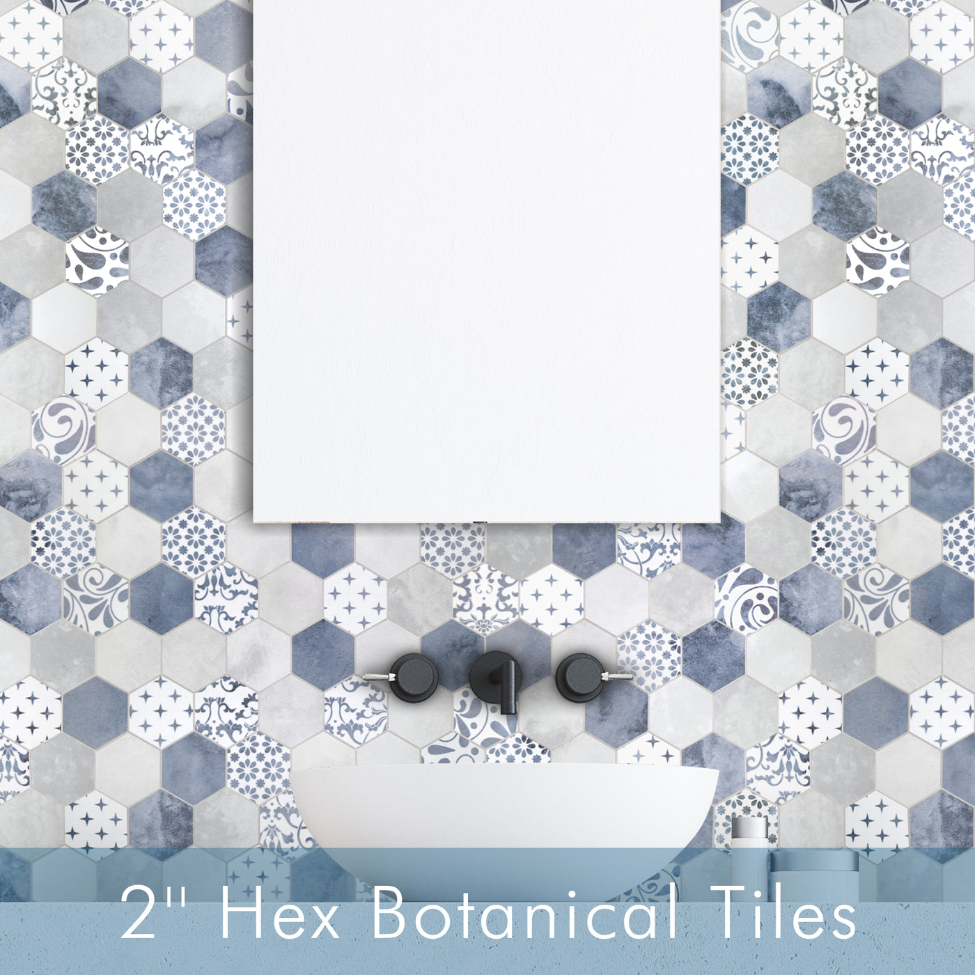 2'' Hex Botanical Tiles