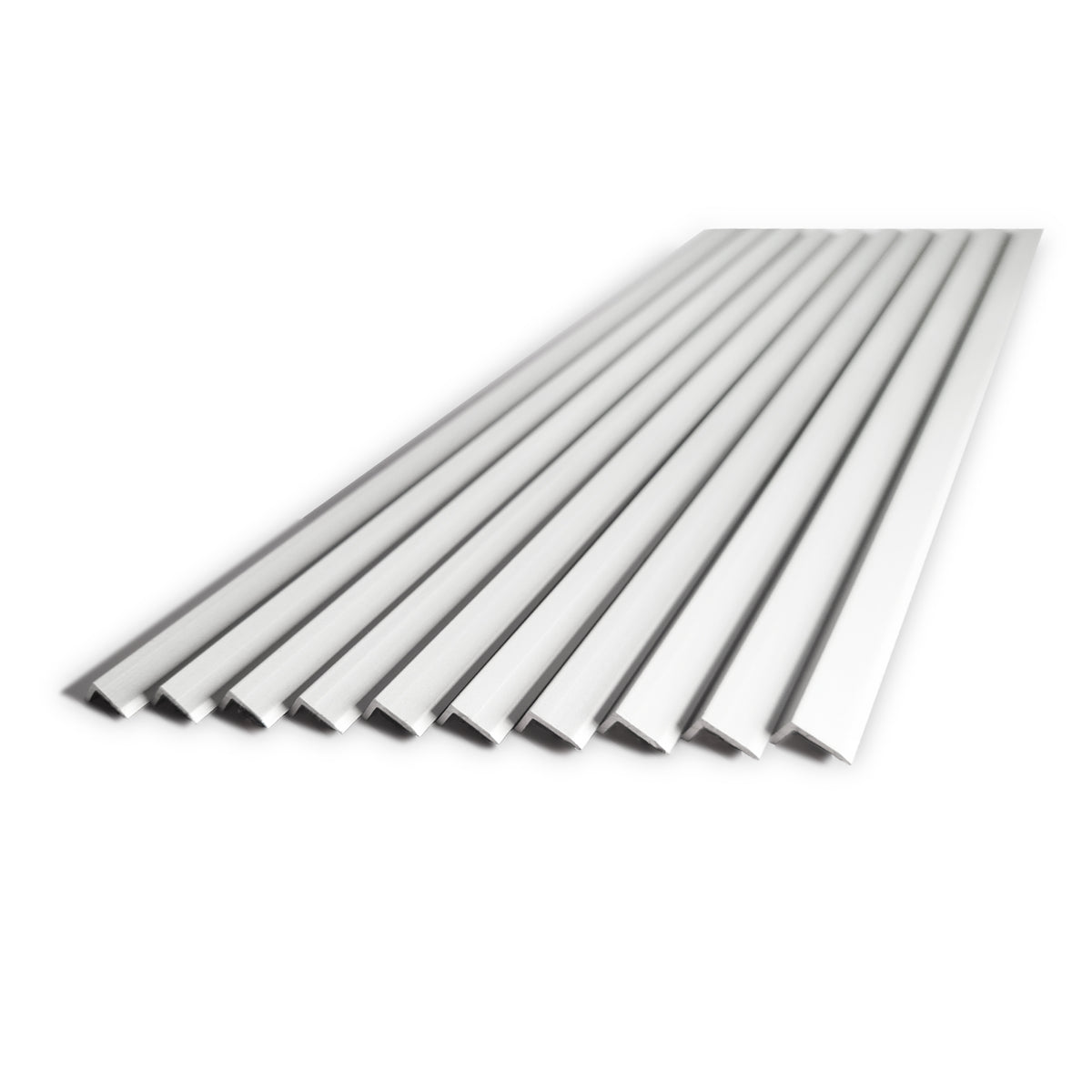 10 Pieces Aluminium Peel and Stick Backsplash Trim, 36Inch Silver Matte