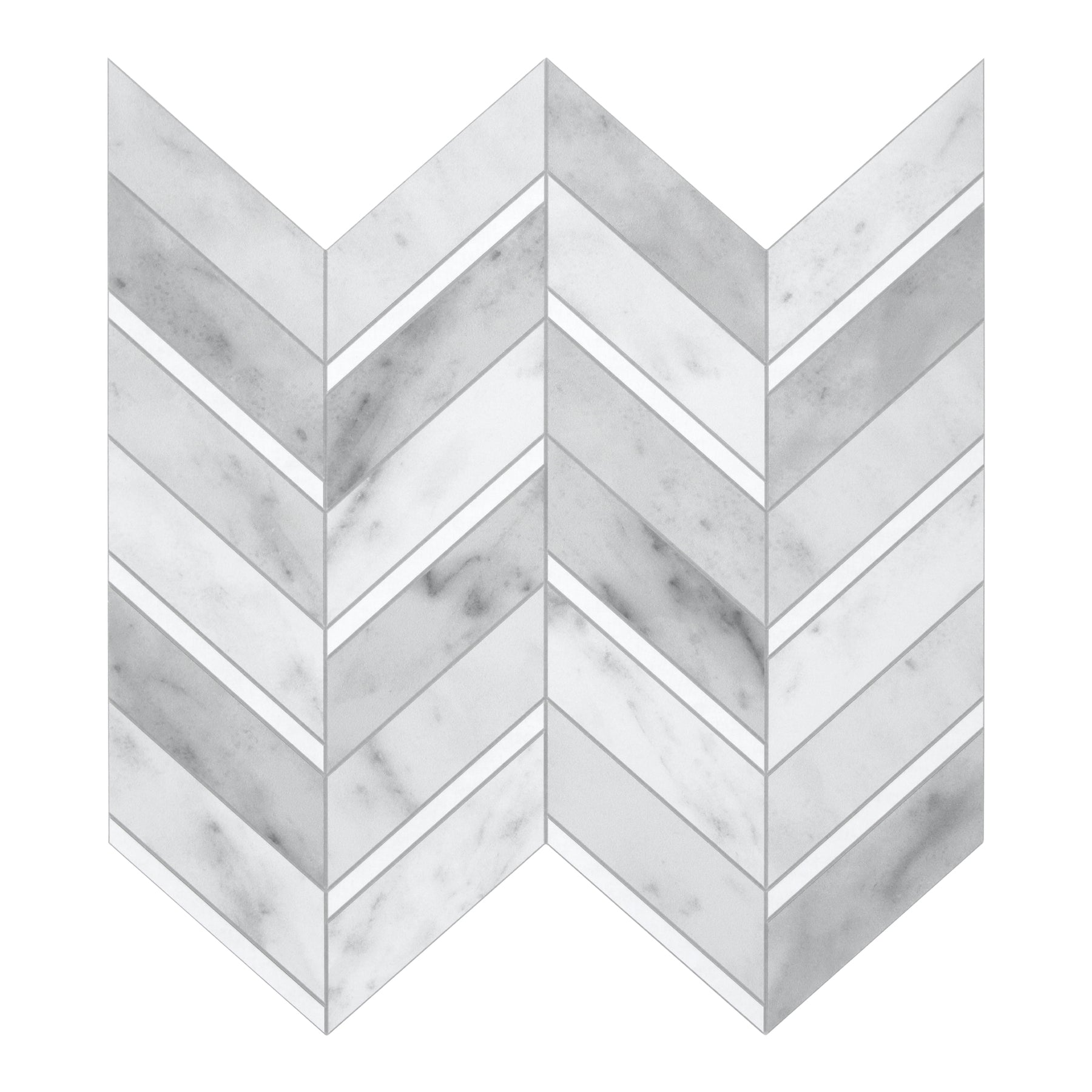 12.2" x 11"  Herringbone Gray Stone Peel and Stick Mosaic Tile