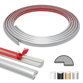 15 Feet PVC Peel and Stick Backplash Trim, Silver Matte