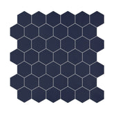 2" Hexagon Blue Peel and Stick Tile