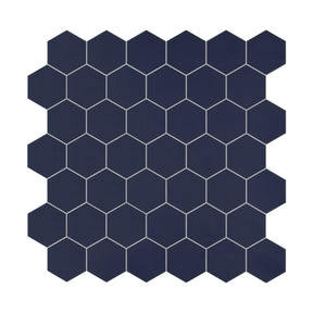 2" Hexagon Blue Peel and Stick Tile