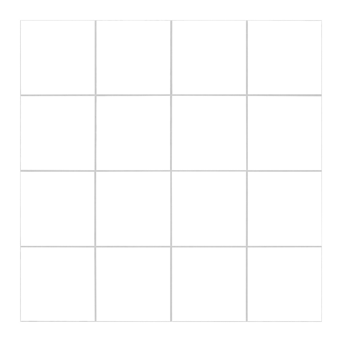 9x9'' Square White Peel and Stick Tile