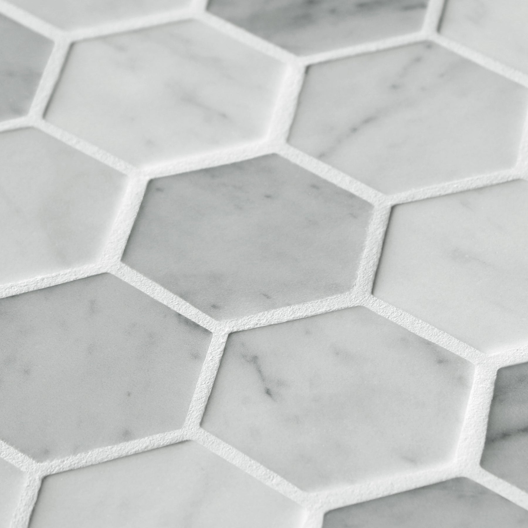 White Carrara 11.7''x10.2 Recycled Glass Floor And Wall Mosaic Tile