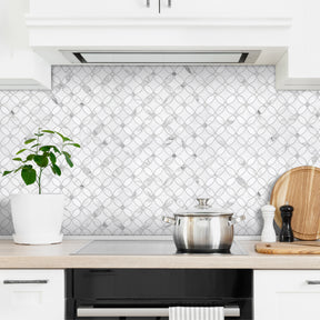 Coin Waterjet Peel and Stick Backsplash