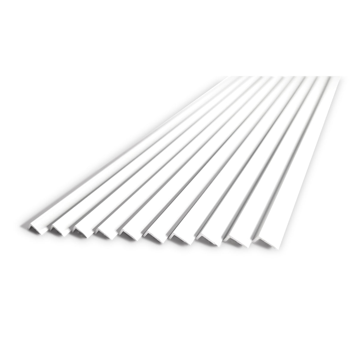 10 Pieces Aluminium Peel and Stick Backsplash Trims, 36Inch Milky White