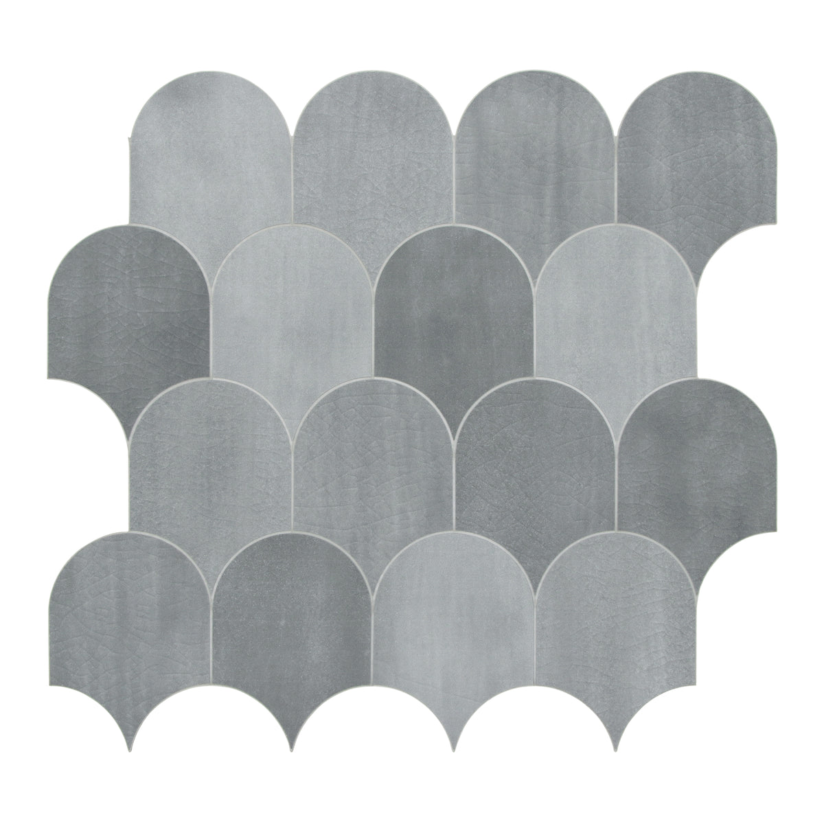 Gray Fish Scale Peel and Stick Backsplash Tile