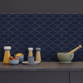 Diamond Blue Peel And Stick Backsplash Tile