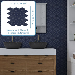 Diamond Blue Peel And Stick Backsplash Tile