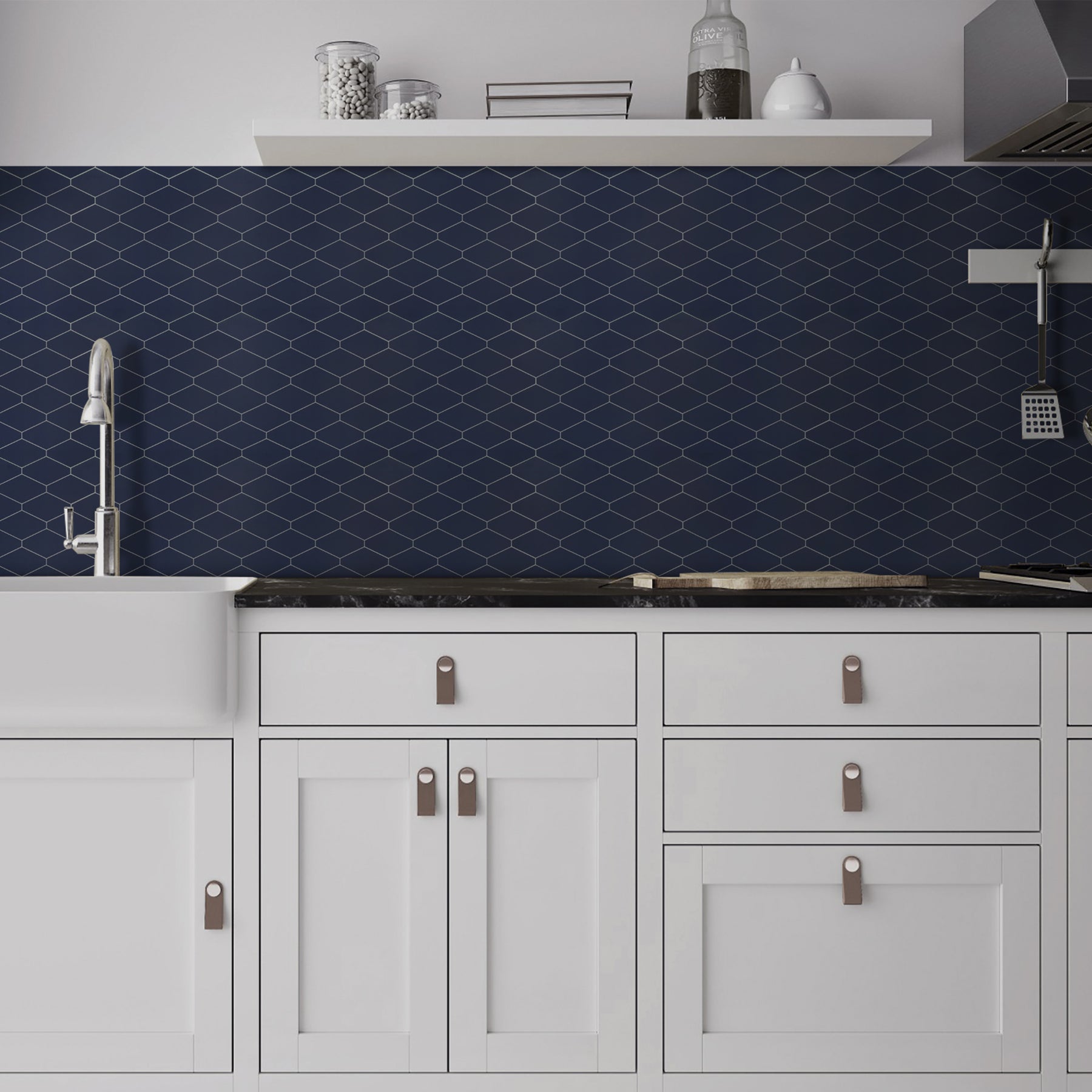 Diamond Blue Peel And Stick Backsplash Tile