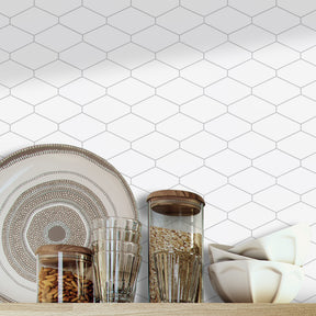 Diamond White Peel And Stick Backsplash Tile