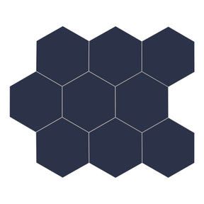 Big Hexagon Navy Blue Peel And Stick Backsplash Tile