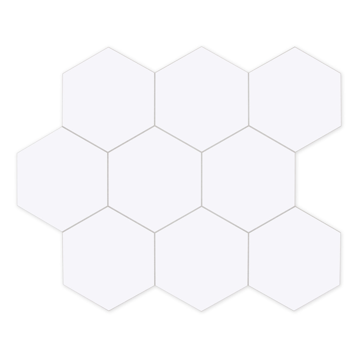 Big Hexagon White Peel And Stick Backsplash Tile