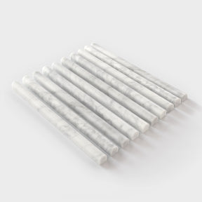 10 Pieces Natural Marble Tile Trim, 12Inch Carrara White