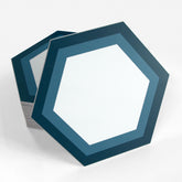 8" x 9" Hexagon Blue Peel and Stick Floor Tile