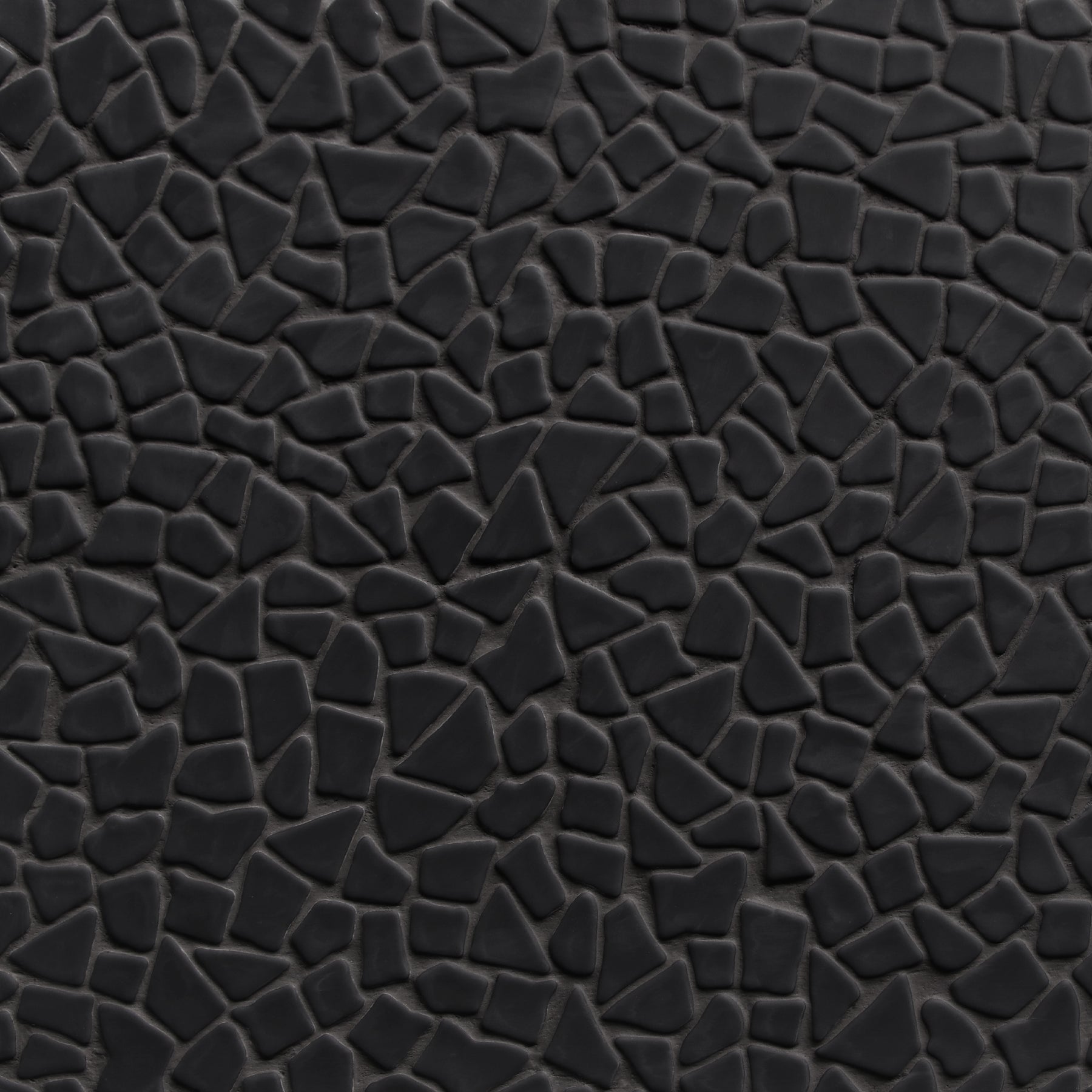 Pebble Black 12''x12'' Recycled Glass Floor and Wall Mosaic Tile