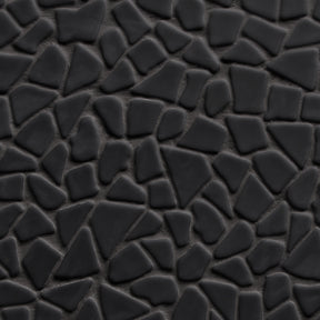 Pebble Black 12''x12'' Recycled Glass Floor and Wall Mosaic Tile