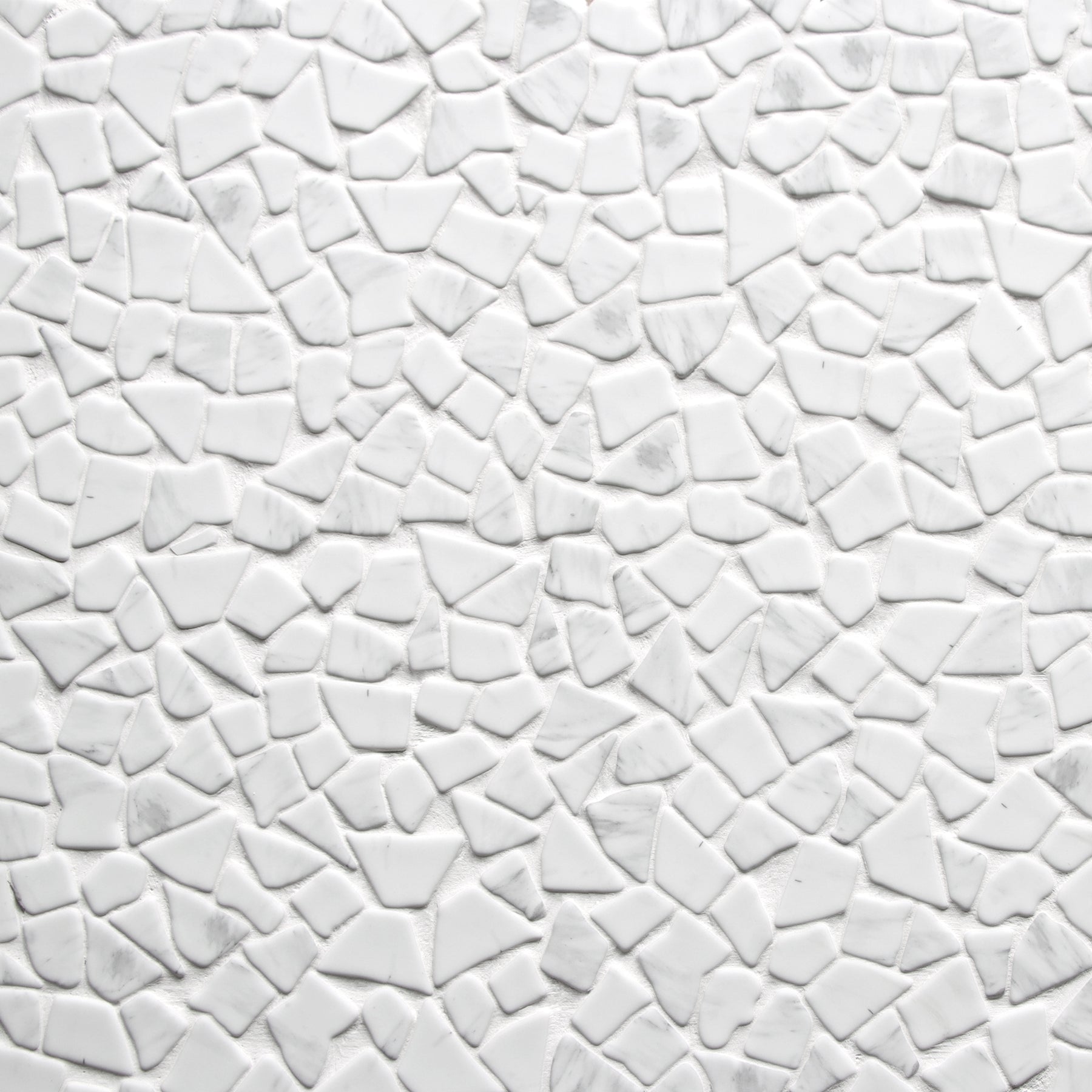 Pebble Carrara White 12''x12'' Recycled Glass Floor and Wall Mosaic Tile