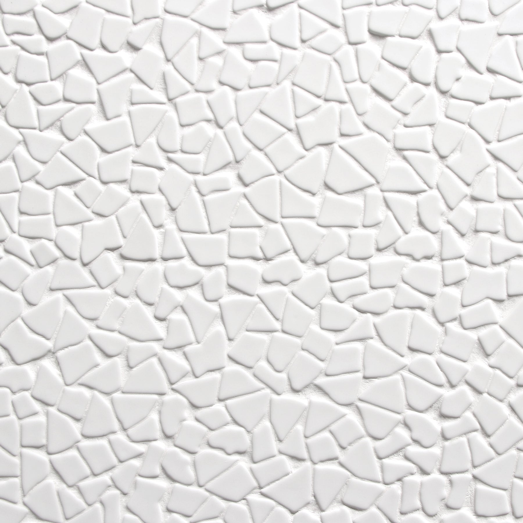 Pebble White 12''x12'' Recycled Glass Floor and Wall Mosaic Tile