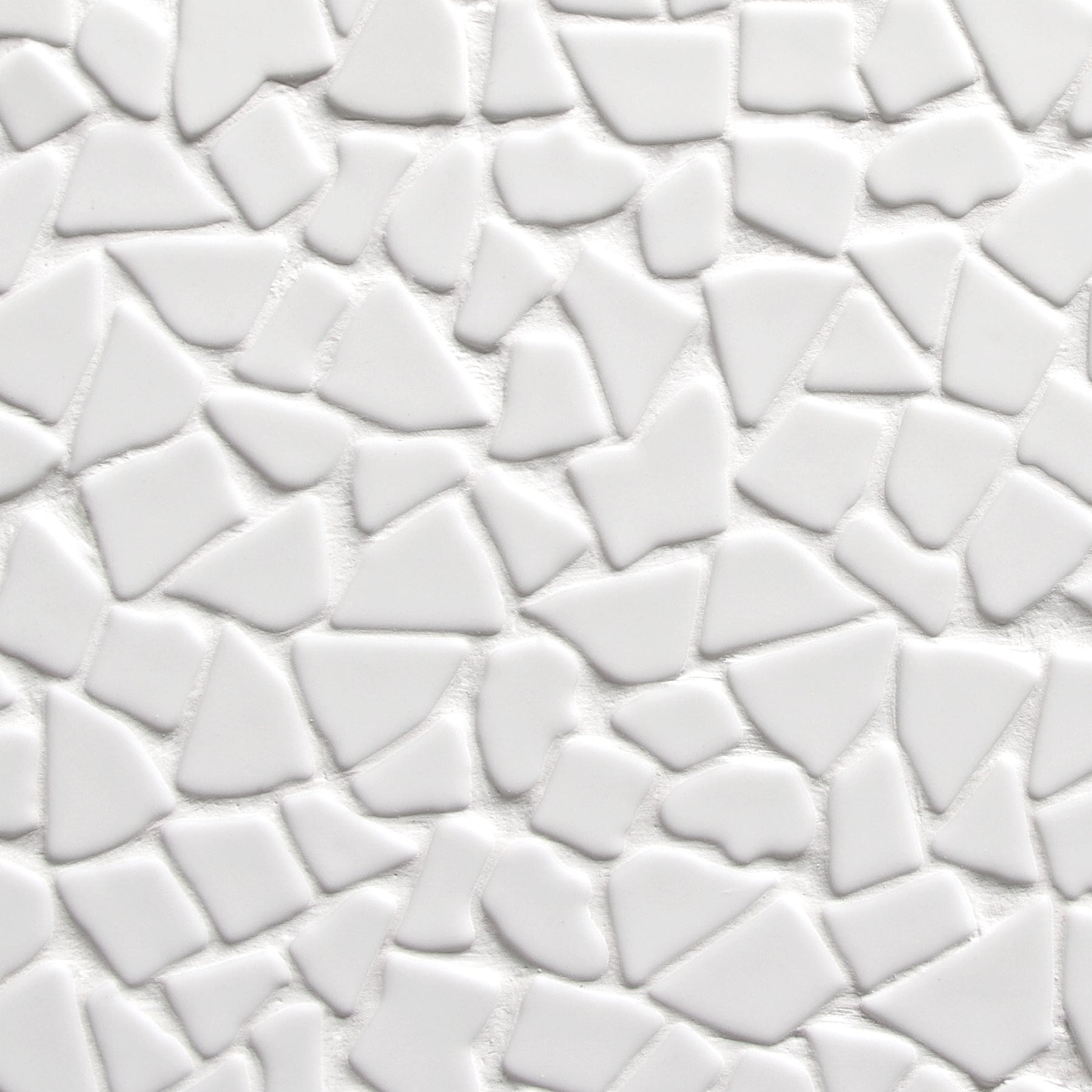 Pebble White 12''x12'' Recycled Glass Floor and Wall Mosaic Tile