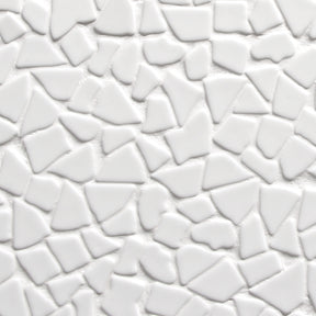 Pebble White 12''x12'' Recycled Glass Floor and Wall Mosaic Tile