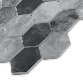 Picket Gray Recycled Glass Mosaic Floor and Wall Tile