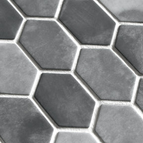 Picket Gray Recycled Glass Mosaic Floor and Wall Tile