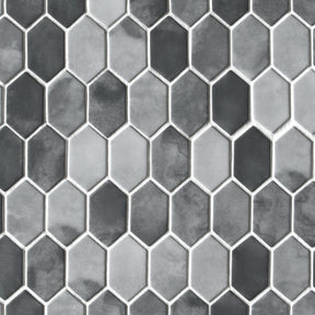 Picket Gray Recycled Glass Mosaic Floor and Wall Tile