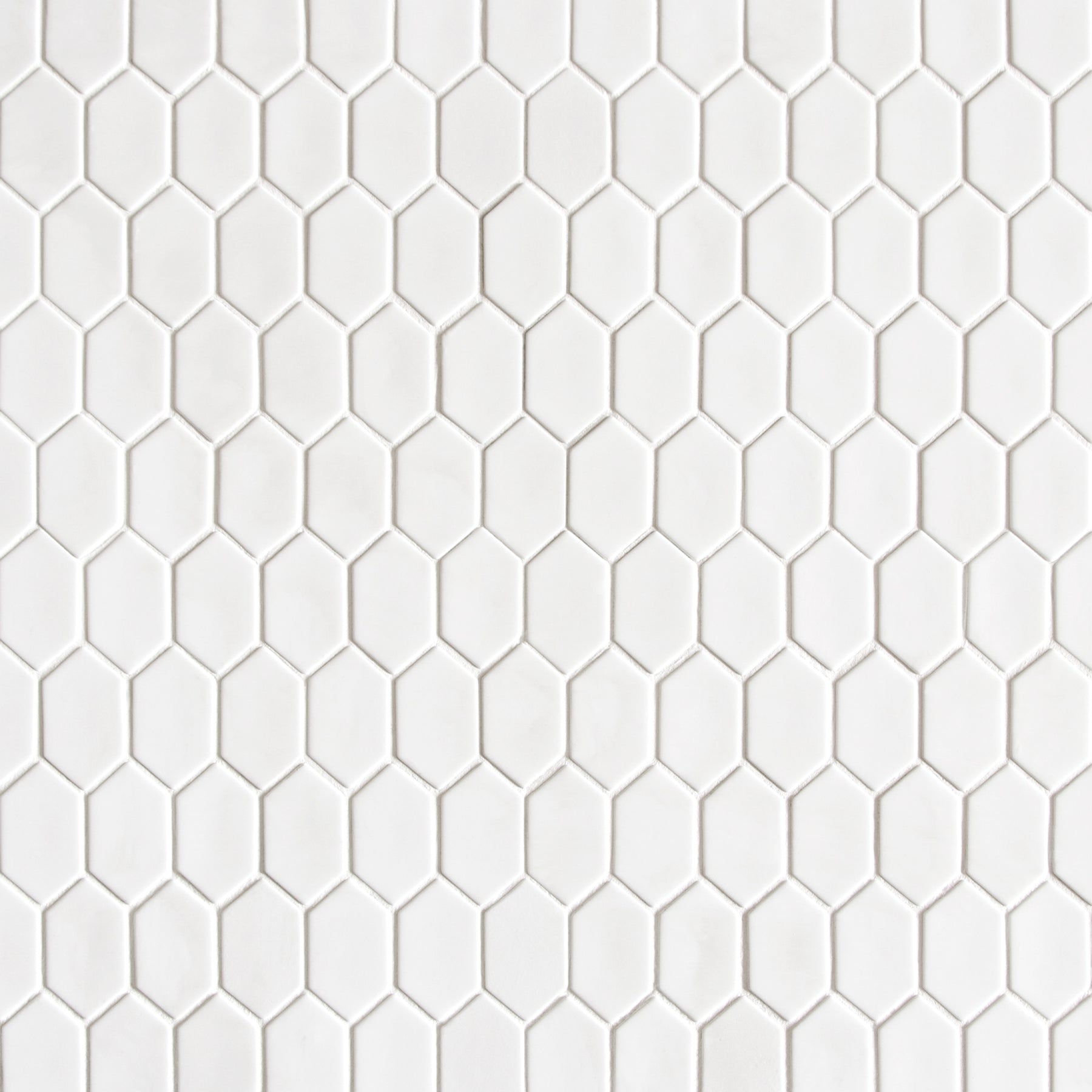 Picket White Recycled Glass Mosaic Floor and Wall Tile