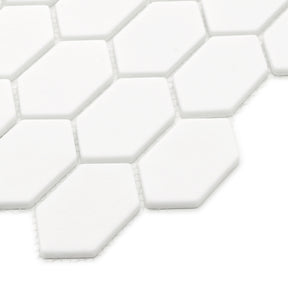 Picket White Recycled Glass Mosaic Floor and Wall Tile