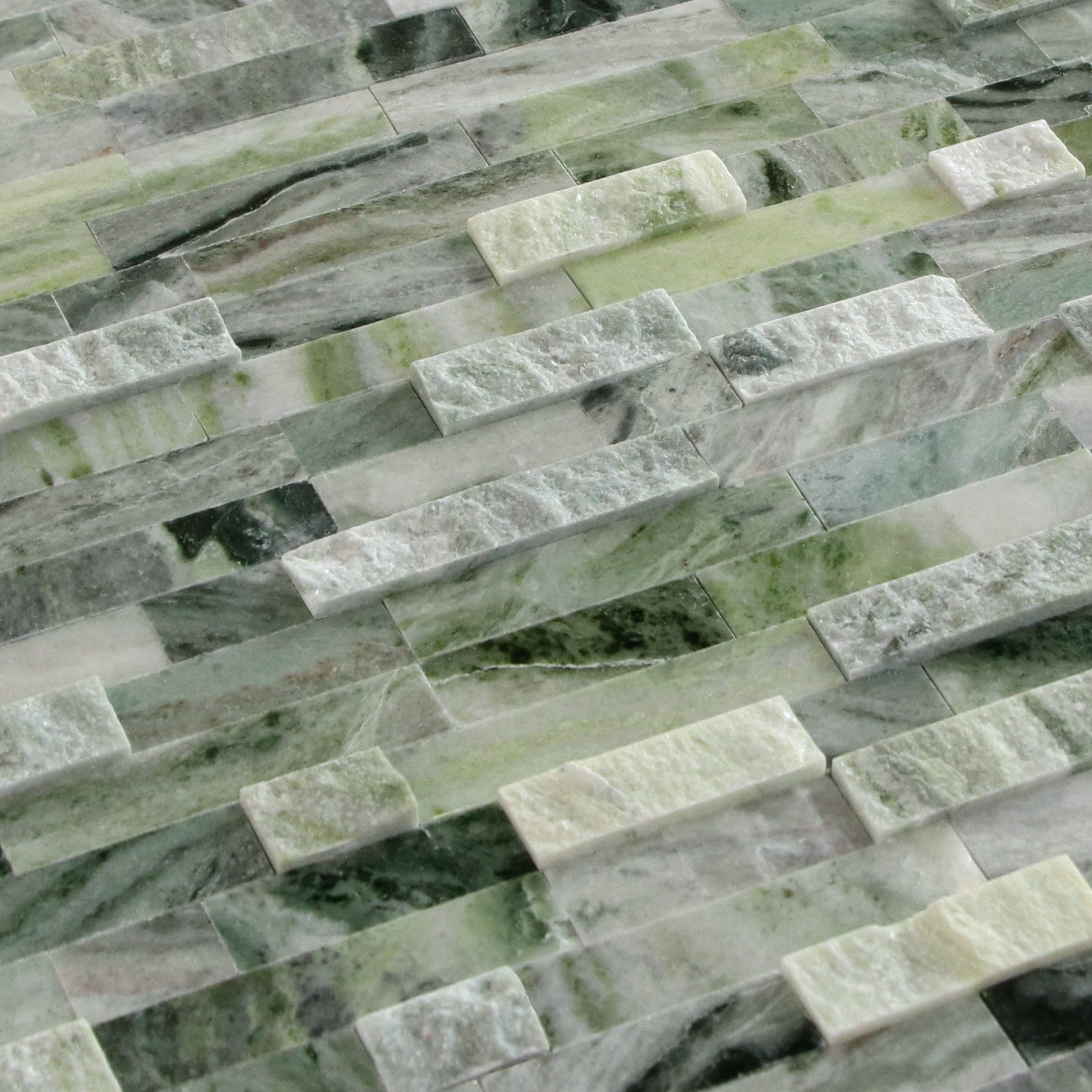 3D Emerald Green Natural Marble Peel and Stick Tile