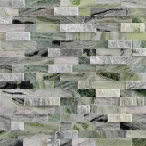 3D Emerald Green Natural Marble Peel and Stick Tile