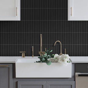 KITKAT Black Peel And Stick Backsplash Tile