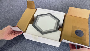 8" x 9" Hexagon Gray Peel and Stick Floor Tile