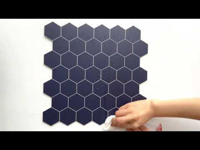 2" Hexagon Blue Peel and Stick Tile