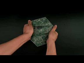 6X7'' Amazonita Green Hexagon Marble Peel and Stick Tile