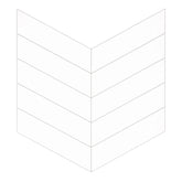 12.2" x 13.4" Chevron White Peel and Stick Tile