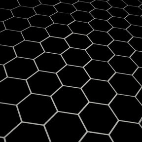 2'' Hexagon Black Peel and Stick Tile