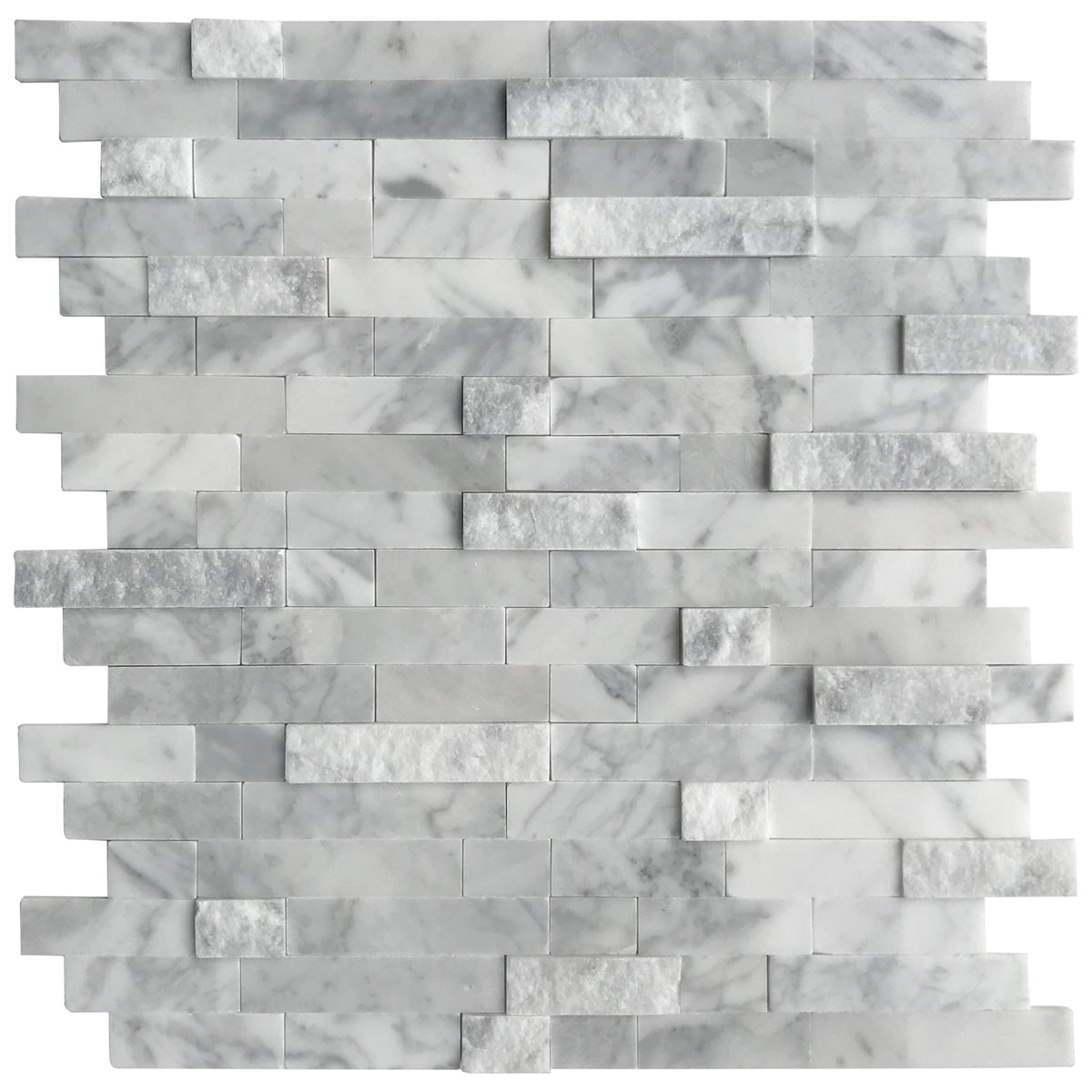 3D Carrara White Natural Marble Peel and Stick Tile