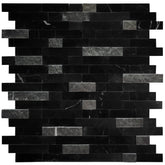 3D Black Marquina Natural Marble Peel and Stick Tile