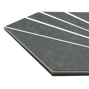 6X7´´ Art Deco Hexagon Grey Peel and Stick Tile