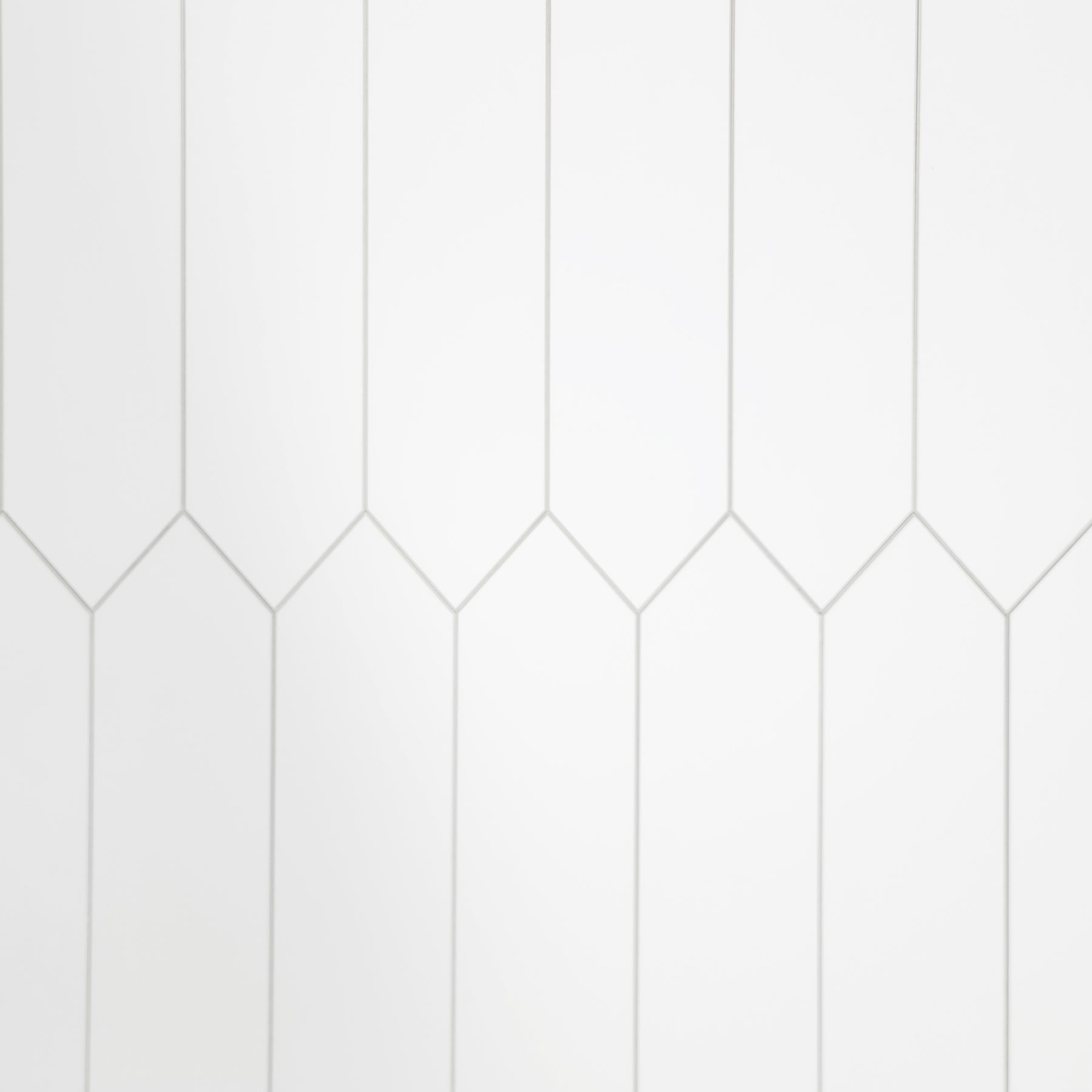 3x12'' White Losanga Picket Peel and Stick Tile