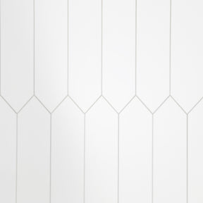 3x12'' White Losanga Picket Peel and Stick Tile