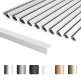 10 Pieces Aluminium Peel and Stick Backsplash Trim, 12Inch Silver Matte