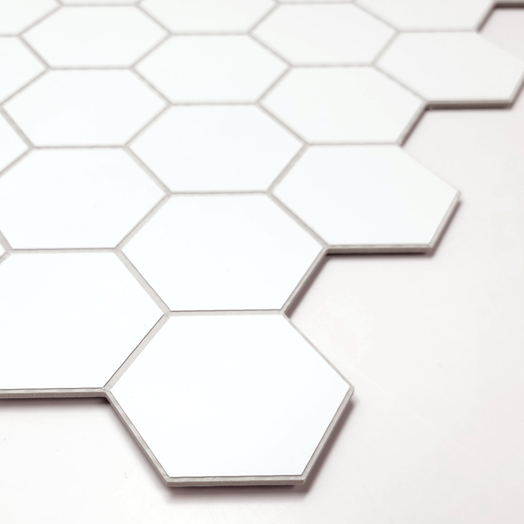 2'' Hexagon White Peel and Stick Tile