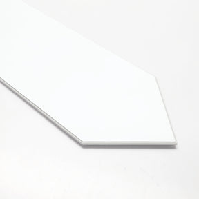 3x12'' White Losanga Picket Peel and Stick Tile