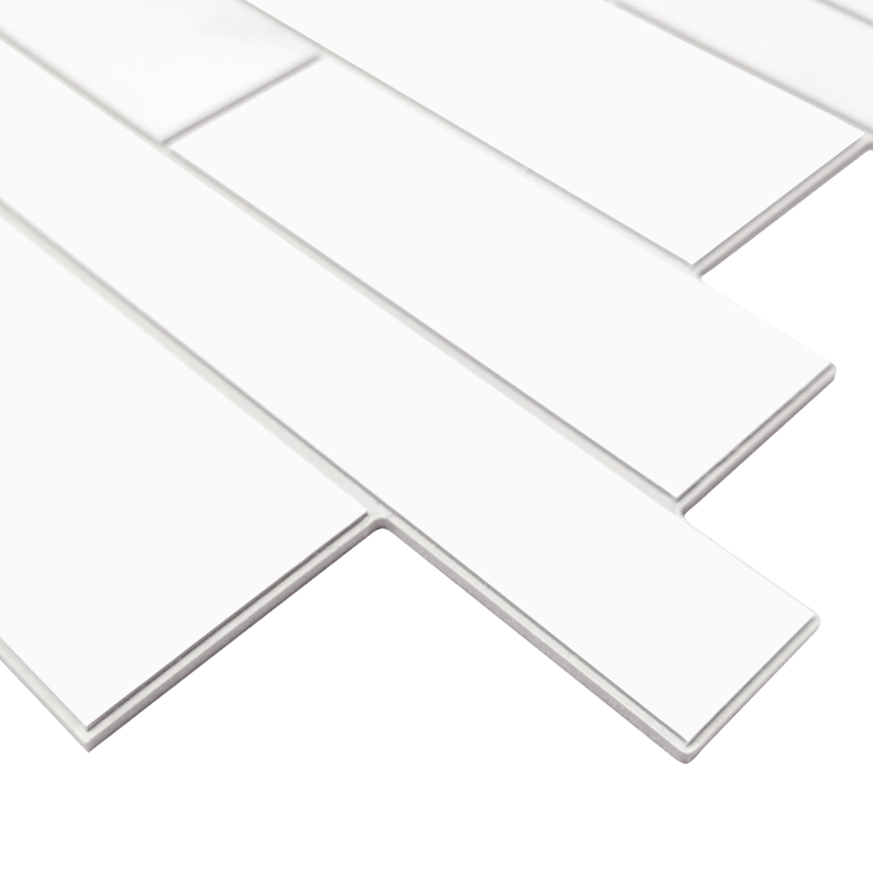 Interlocking White Peel and Stick Tile