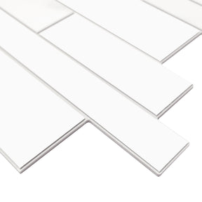 Interlocking White Peel and Stick Tile