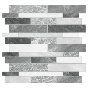 Interlocking Grey Mix Peel and Stick Tile