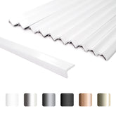 10 Pieces Aluminium Peel and Stick Backsplash Trims, 12Inch Milky White